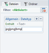 Dateifilter verwenden